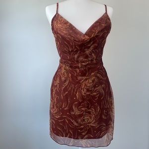 Trendy Brown Mini Dress